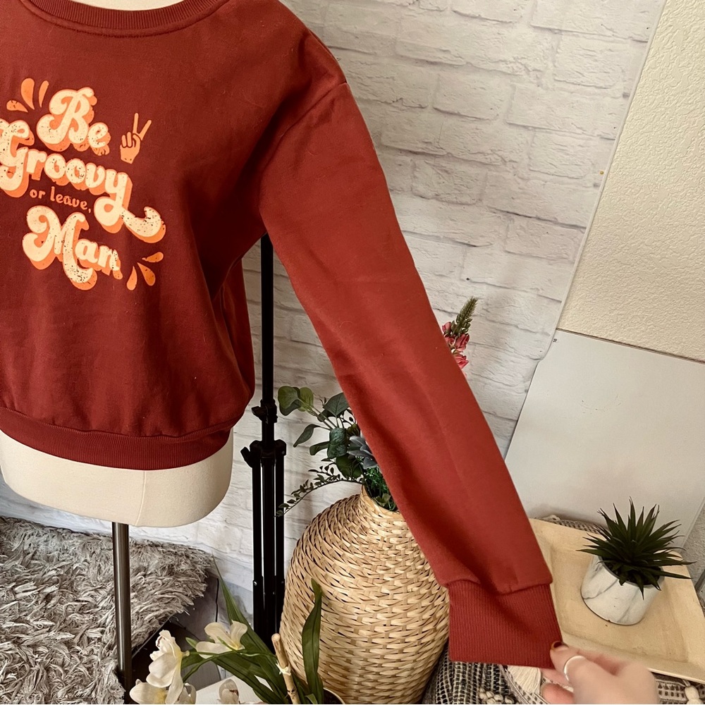 Rust ‘Be Groovy’ Pullover - image 4